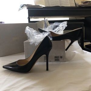 New!! Jimmy Choo Abel 100 Black kid leather heels.